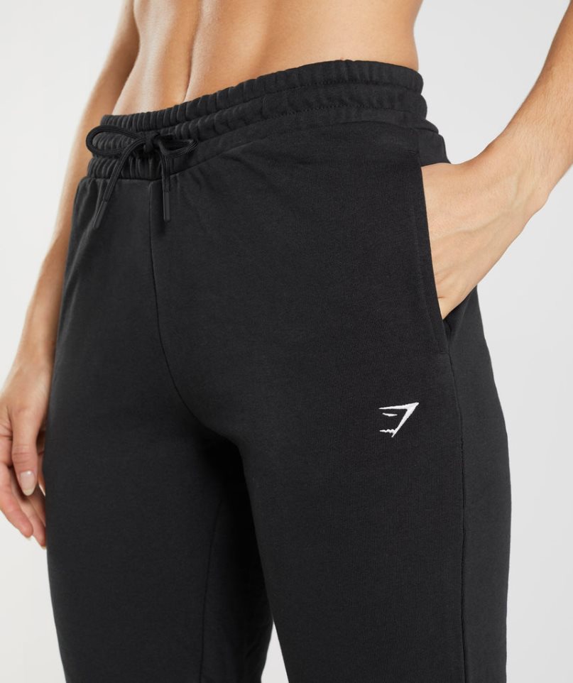 Spodnie Do Biegania Gymshark Treningowe Damskie Czarne | PL 096YIP